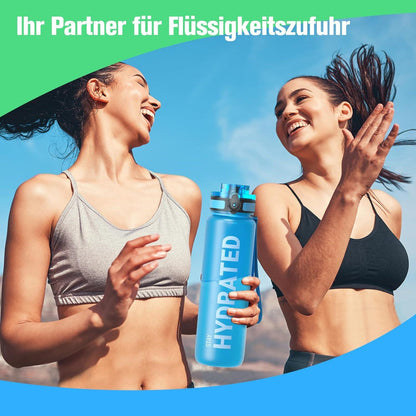 Sahara Sailor Sport Trinkflasche BPA-frei Tritan 1L Blau Soda