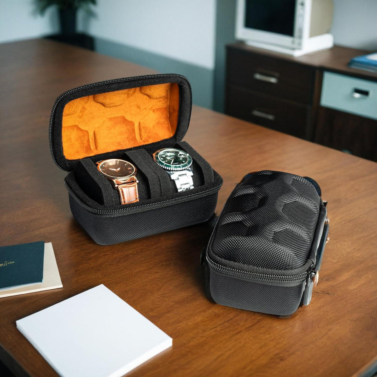AUKURA Reise-Etui für große Uhren mit Anti-Bewegungs-Uhrenkissen