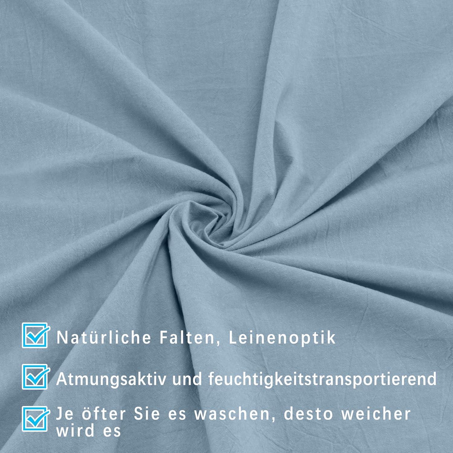 2er Set Kissenbezug 50x50 cm - Gewaschene