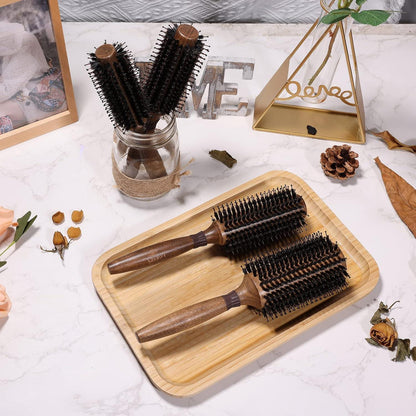 Professionelle Rundbürste Wildschweinborsten Nylonborsten Locken 40mm 70mm