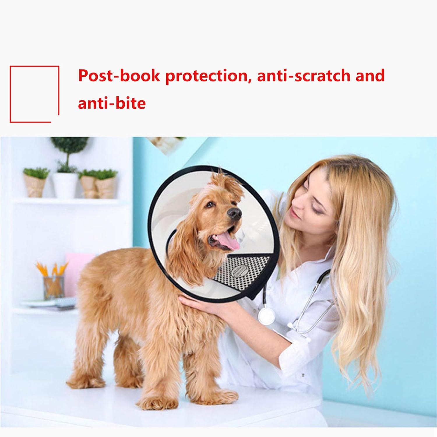 Verstellbares Halsband Anti-Bite Schutzkragen für Große Hunde 38-43cm