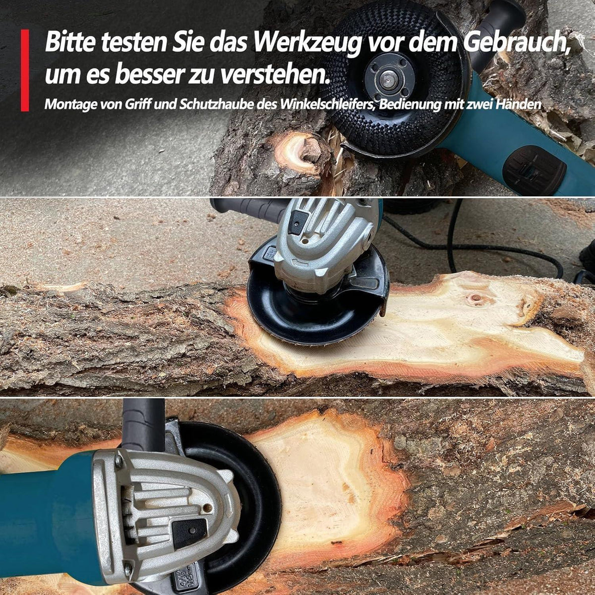 Holz Schleifscheiben für Winkelschleifer 115mm, 3er Set