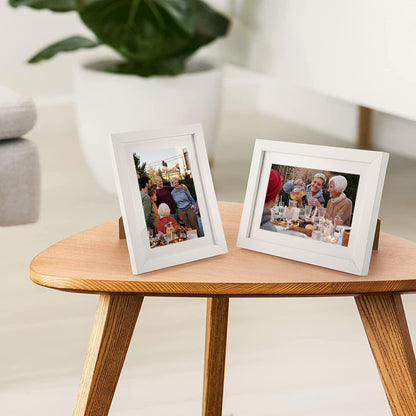 Bilderrahmen Set Weiß 13x18cm MDF Acrylglas 3er Pack