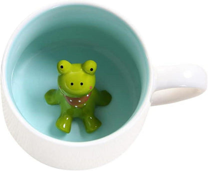Keramik Kaffeebecher mit 3D Frosch Tierdesign 230ml