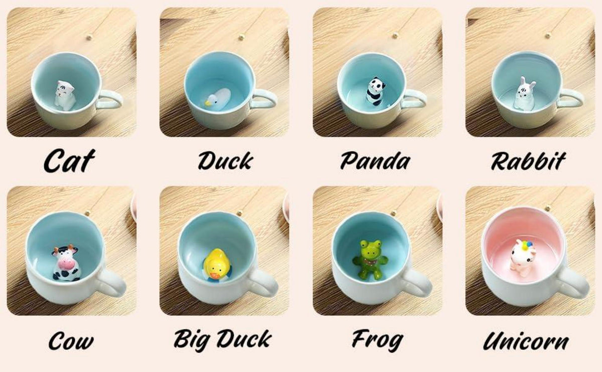 Süße Frosch Keramik Kaffeetasse 3D Tier Morgen-Schale 230ml - Geschenk für