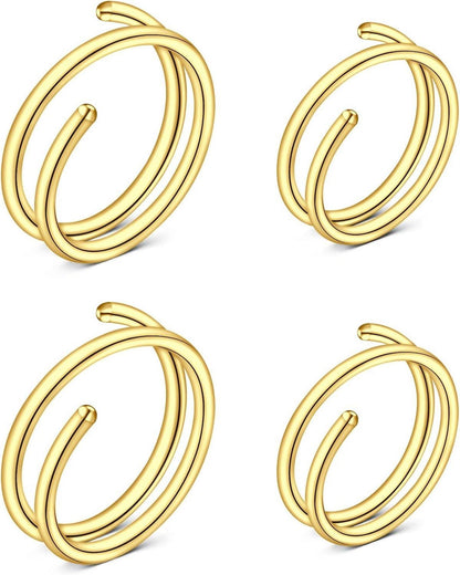 Nasenpiercing Fake Ring Silber Rosegold 20G 8mm Edelstahl