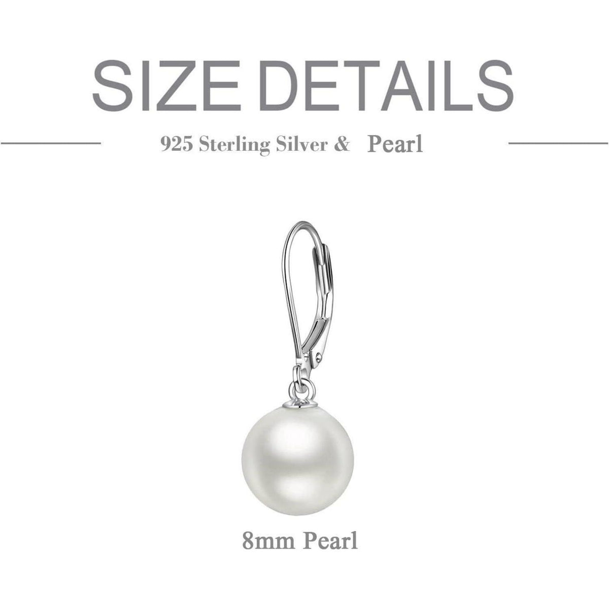 Perlenohrringe Sterling Silber Hängend Rosenquarz Geschenk Damen