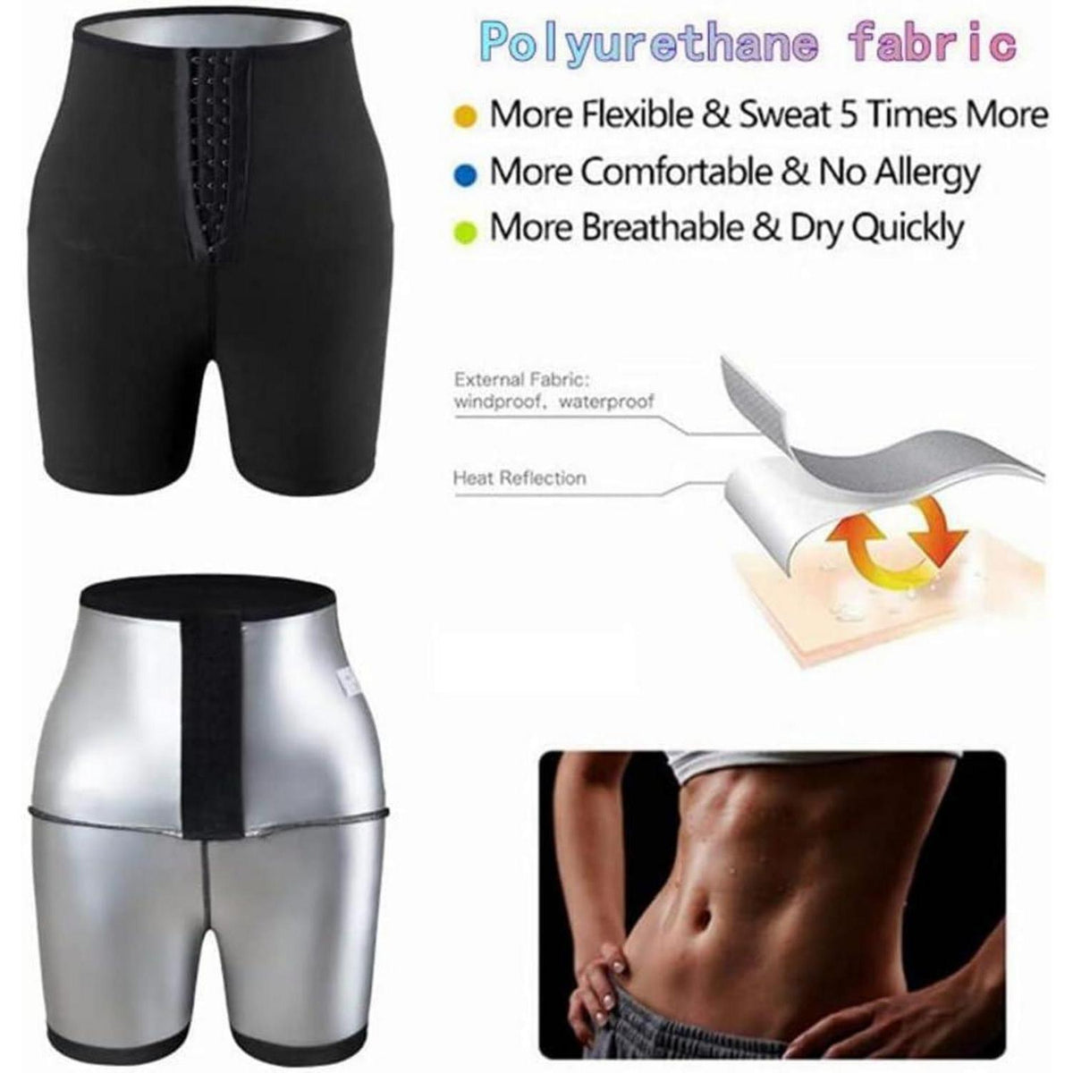 Saunahose Damen – Abnehmen, Sport & Training mit hoher Taille