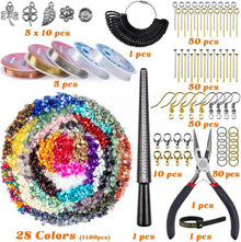 Kristallschmuck-Set mit 28 Edelsteinfarben für Ringe und