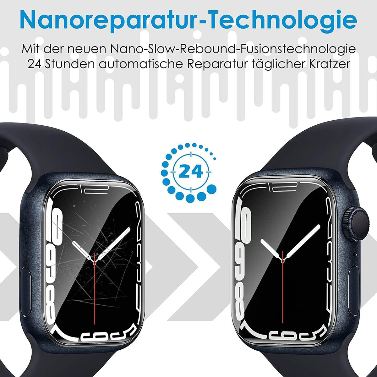 Apple Watch Series SE2/SE/6/5/4 44mm Schutzfolie - 8er