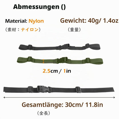 Brustgurt für Rucksack – Schnellverschluss, verstellbar, 2er-Set