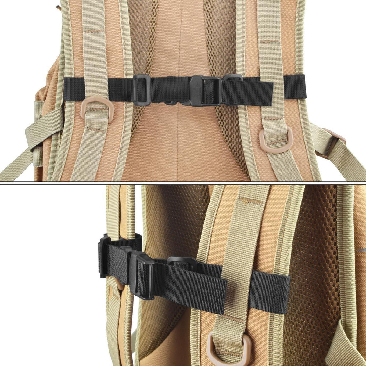 Brustgurt für Rucksack – Schnellverschluss, verstellbar, 2er-Set