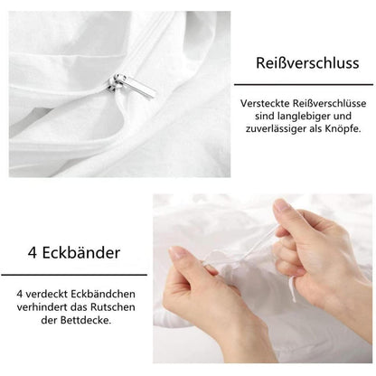 Romantisches Rosen Bettwäsche-Set 135x200 cm, 4-teilig