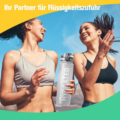 Sahara Sailor Trinkflasche Sport BPA-frei Tritan 1000ml Grau Neblig