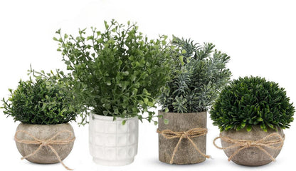 Künstliche Eukalyptus Pflanzen für Deko, 4er Set