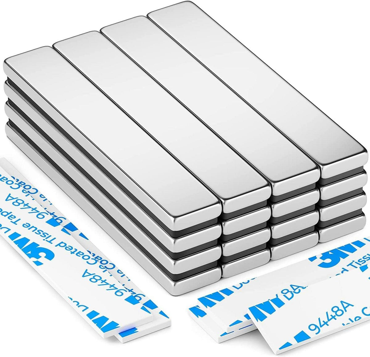 Neodym Magnete Extra Stark 16 Stk. 60x10x3mm Magnetstreifen mit
