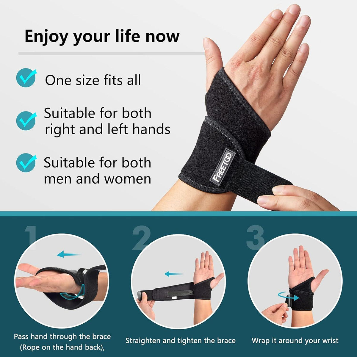 Handgelenk Bandagen 2er-Pack Handgelenkbandage Sehnenscheidenentzündung Stütze