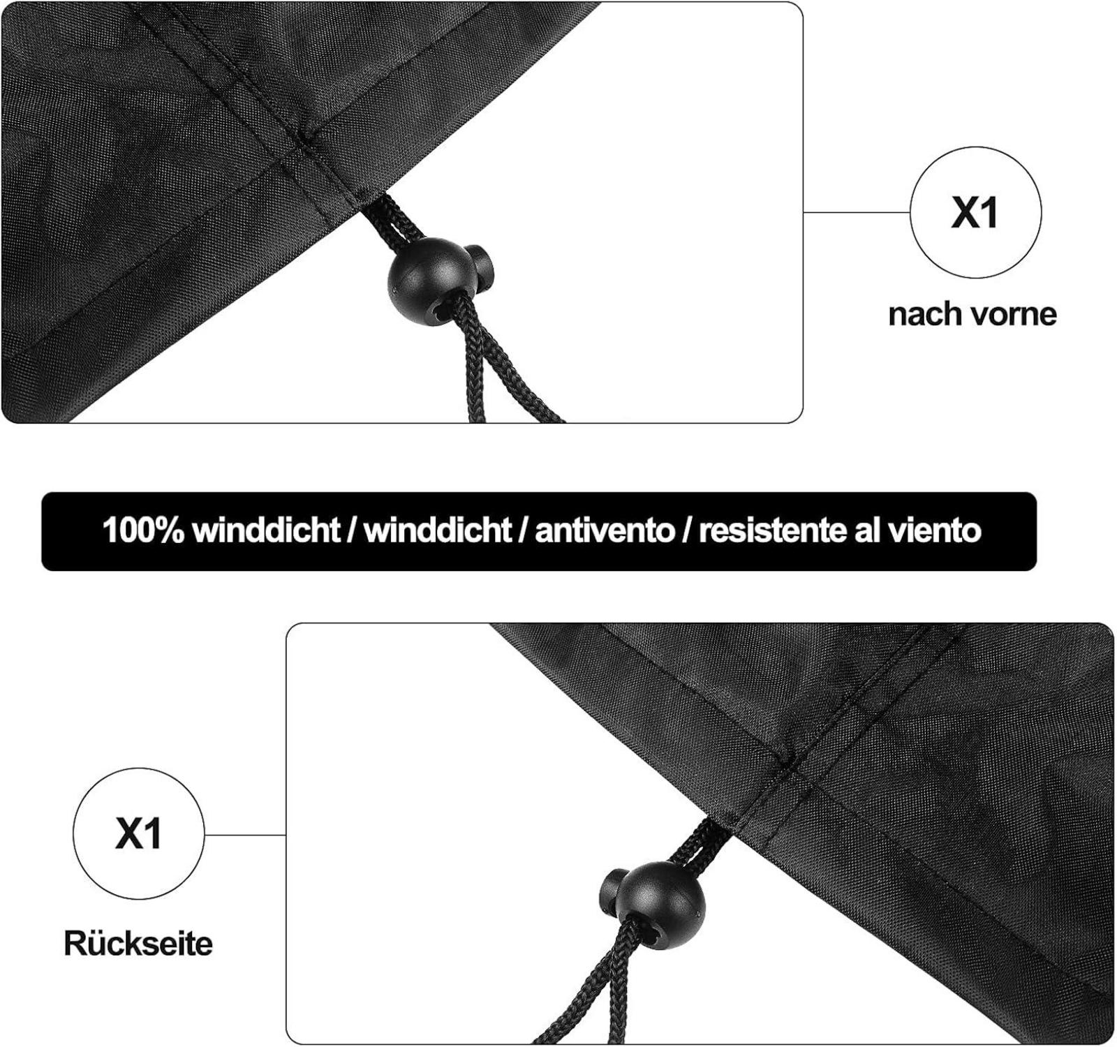 Gartenliege Abdeckung 2er Set 200x68x30cm Wasserdicht UV-Schutz