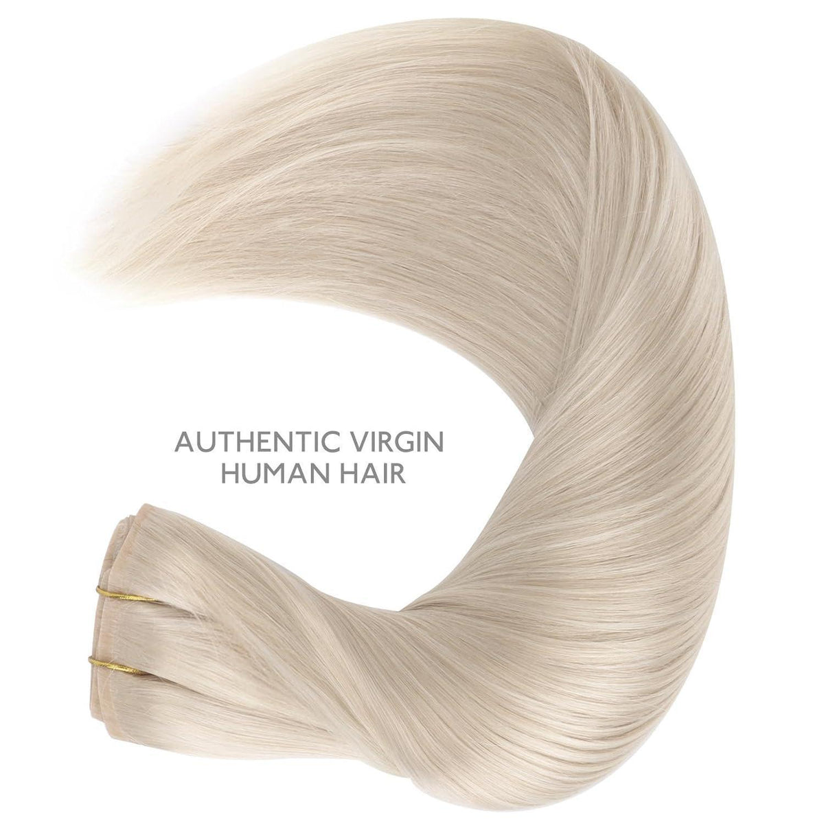 Echthaar Clip-In Extensions Platinblond 50cm - Remy Haarverlängerung