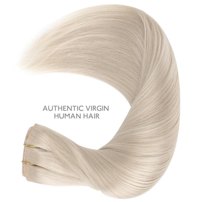 Echthaar Clip-In Extensions Platinblond 50cm - Remy Haarverlängerung