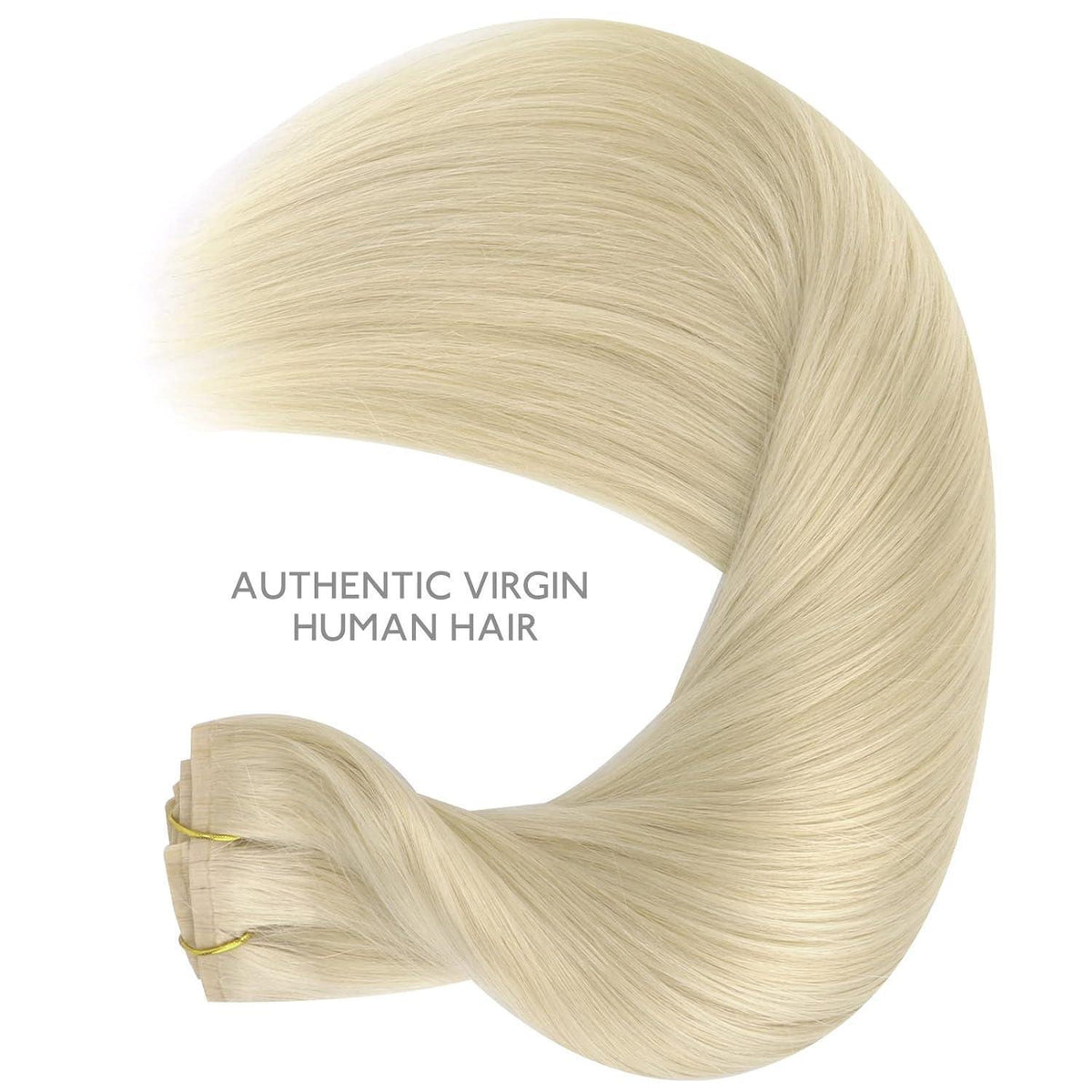 Echthaar Clip-In Extensions 45cm Bleichblond (130g)
