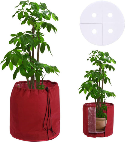 DEWUR Thermo Topfschutz doppelt isoliert für Kübelpflanzen 45x50cm Rot