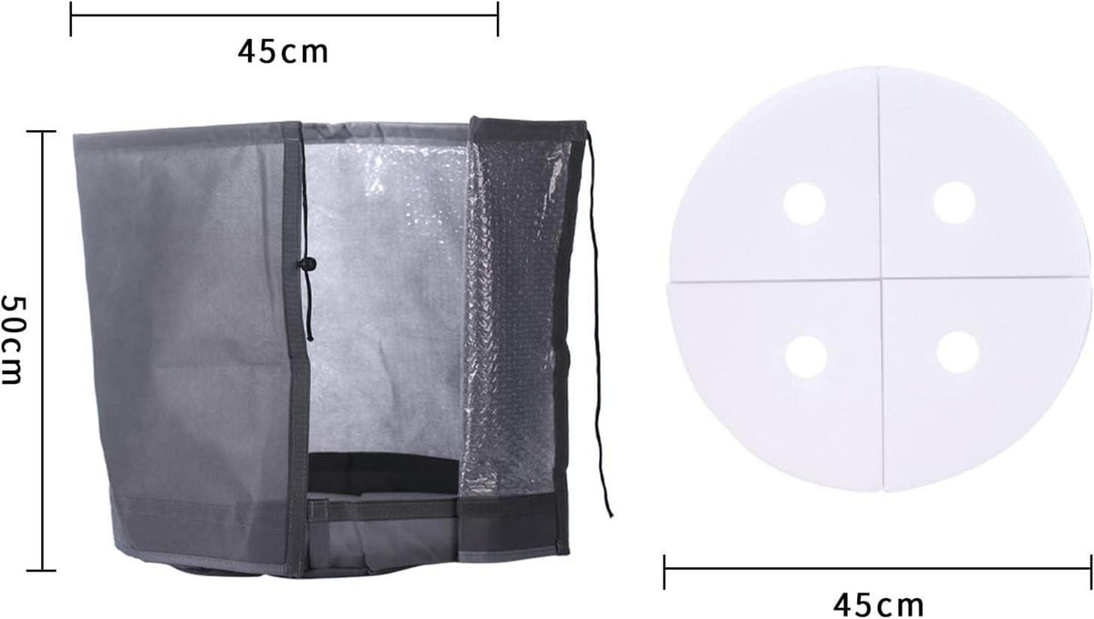 DEWUR Thermo Topfschutz für Pflanzen 45x50cm Grau