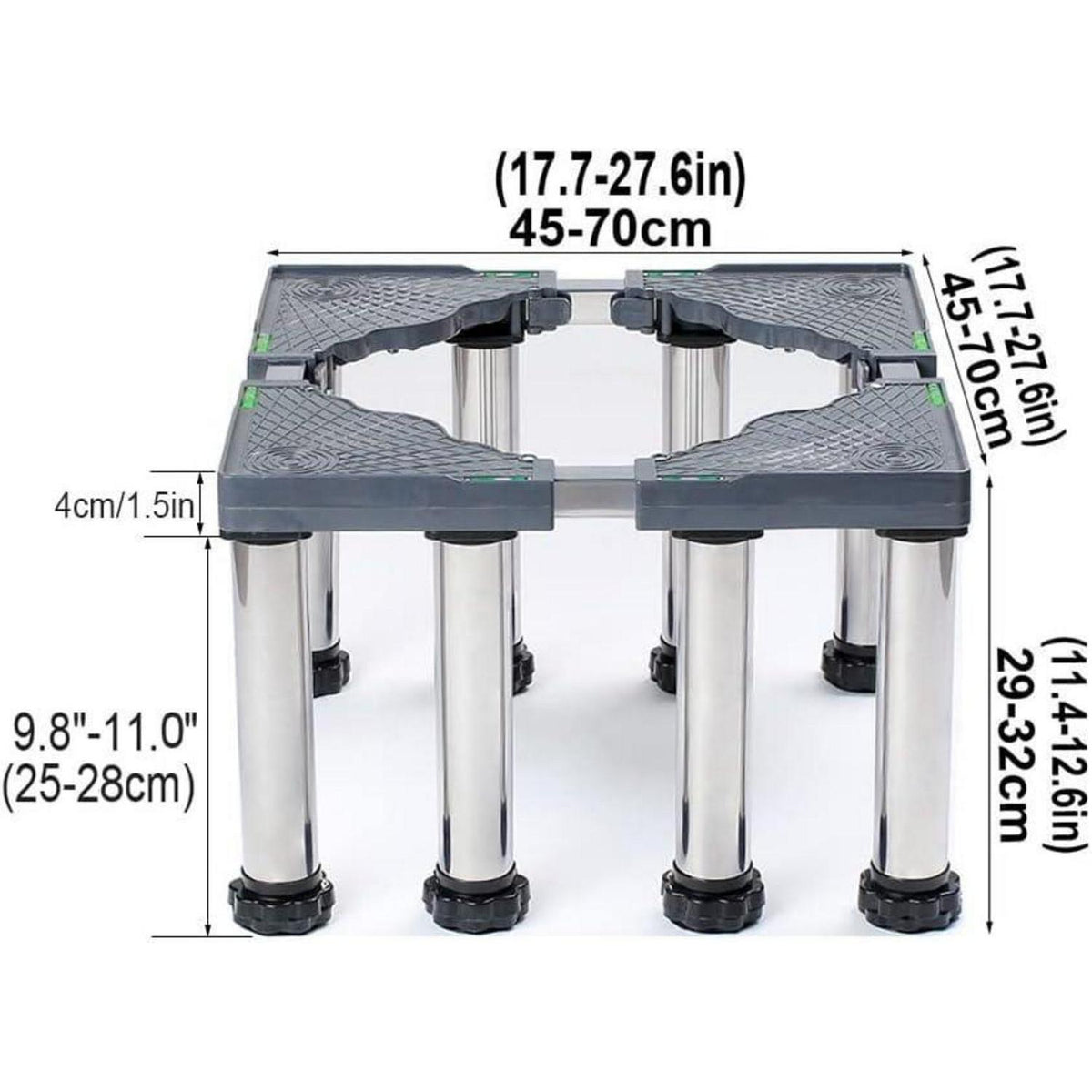 Verstellbares Kühlschrank Untergestell 45-70cm, 10-25cm Höhe