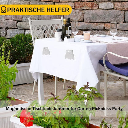 Eulen-Motive Magnethalter für Tischdecken im Freien