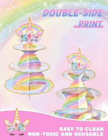 Einhorn Cupcake-Ständer Mädchen Geburtstagsfeier Deko