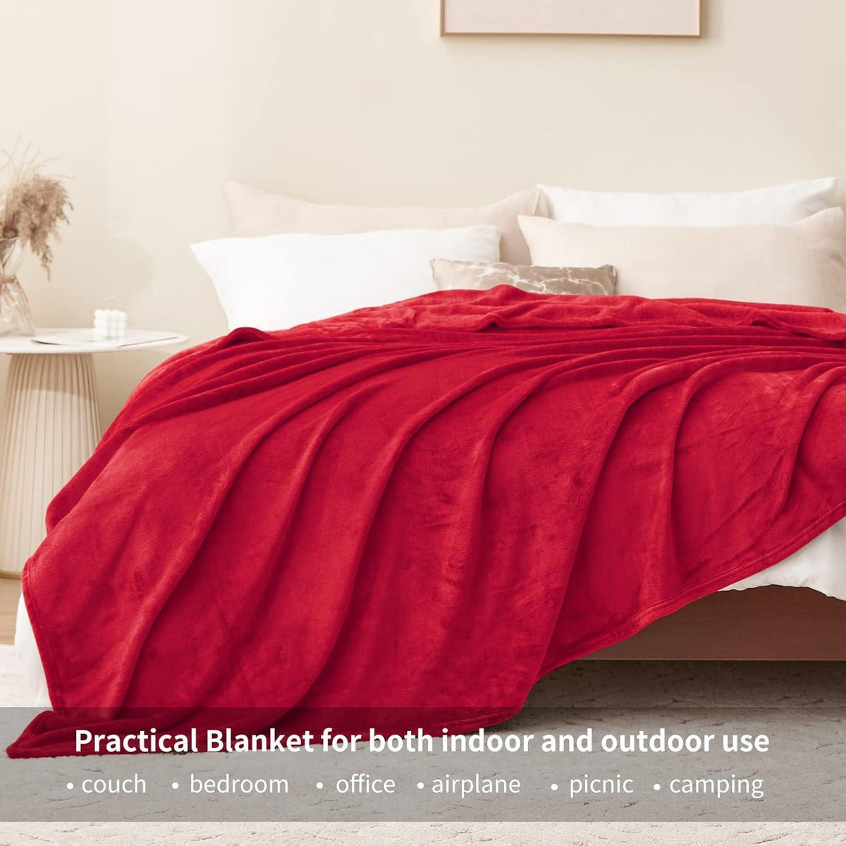 Kuscheldecke Rot XXL 220x240 cm Flauschig Weich Warm