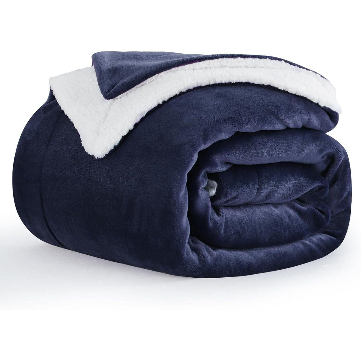 Kuscheldecke Sherpa Fleece Blau 150x200 cm Extra Warm