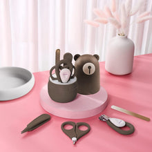 Baby Pflege-Set 6in1 – Natürliche Holzbürste & Nagelpflege