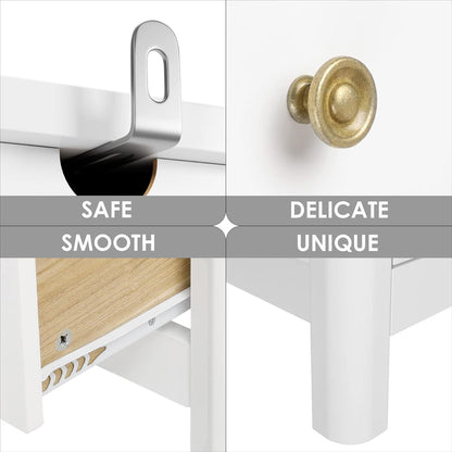 Weiße Kommode mit 5 Schubladen – Modernes Sideboard für Schlafzimmer