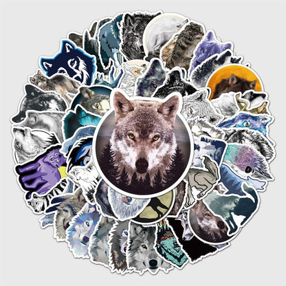 Wolf Aufkleber Set – Wasserdicht & Graffiti Design