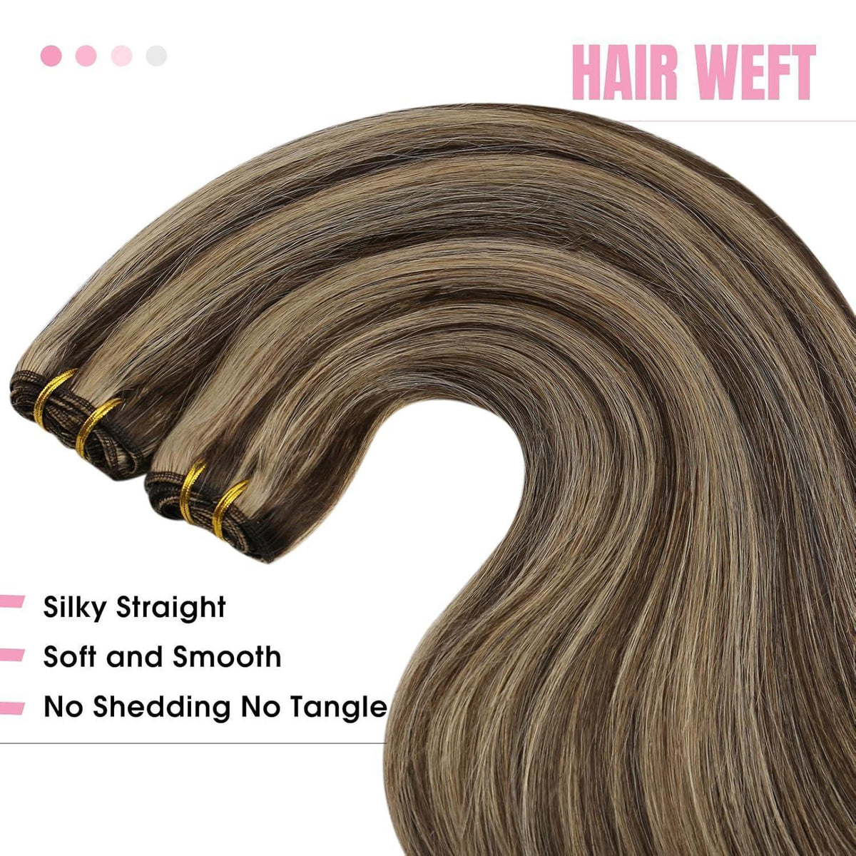 Dunkelbraune Echthaar Tressen – 55cm Weaving Hair Extensions