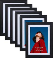 6er-Set Bilderrahmen 13x18 Schwarz für Wand und Tisch