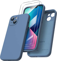 iPhone 13 Hülle Schutzfolie Flüssigsilikon Handyhülle Rundumschutz
