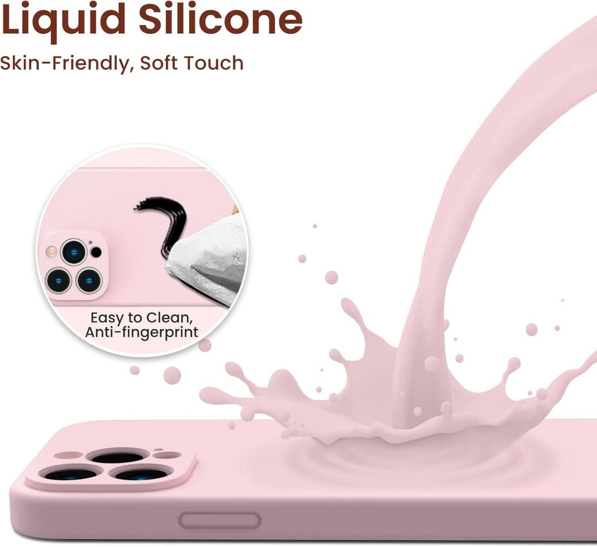 iPhone 13 Pro Max Hülle mit Schutzfolie Silikon Gel Case stoßfest in