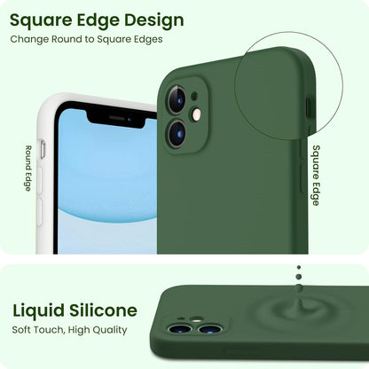 iPhone 11 Hülle, Schutzfolie Silikon Gel Rubber