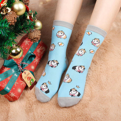 Damen Socken 5er Pack Meerschweinchen Baumwolle 35-38
