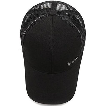Herren Baseball Cap Sommer Mesh Atmungsaktiv, Verstellbar Schwarz