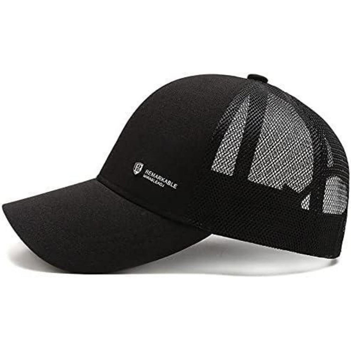 Herren Baseball Cap Sommer Mesh Atmungsaktiv, Verstellbar Schwarz