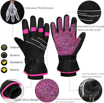 Winterhandschuhe -30°F wasserdicht Touchscreen Skihandschuhe