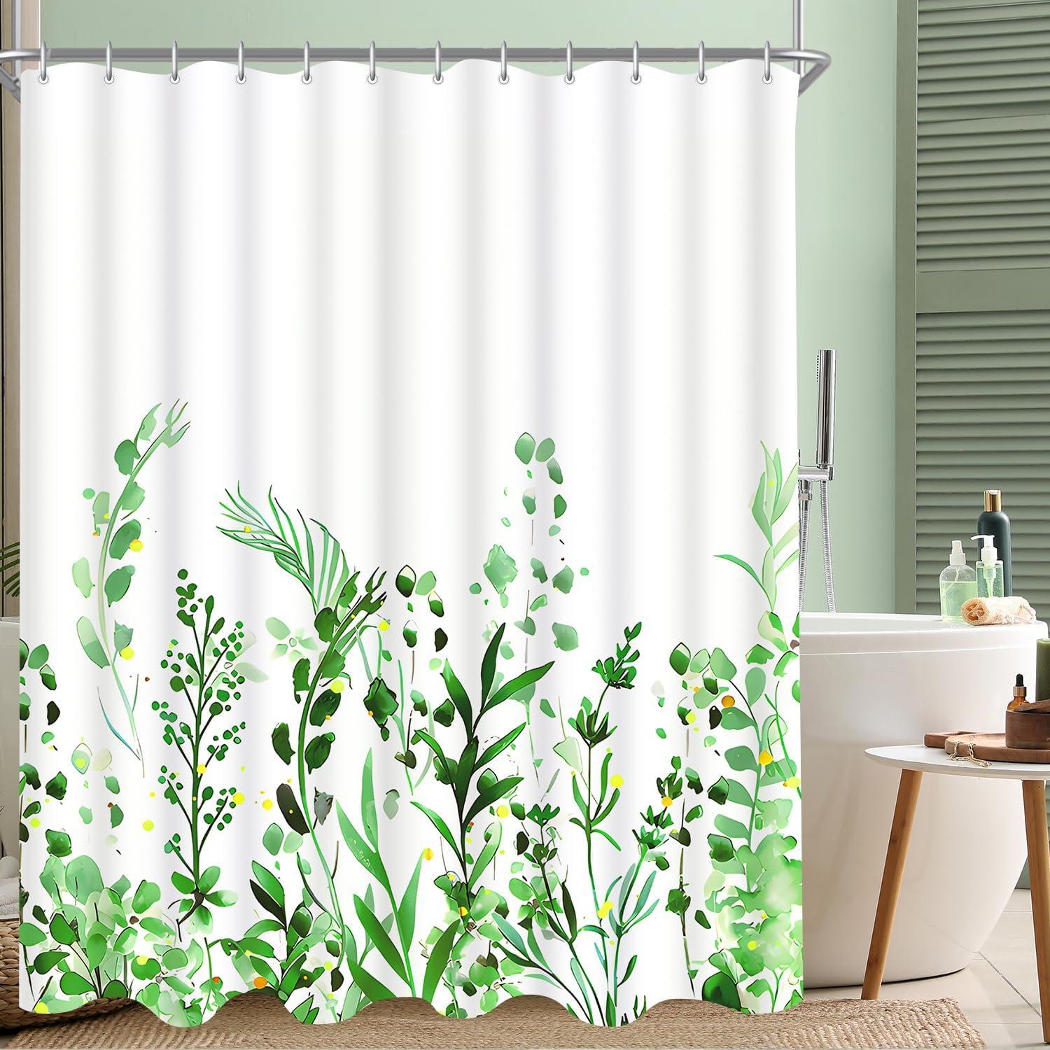 Duschvorhang Blumenmuster Antischimmel 180x180cm Textilä 12 Haken