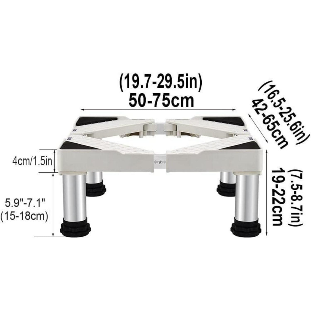 Verstellbarer Trockner-Sockel für Geräte 50-75cm
