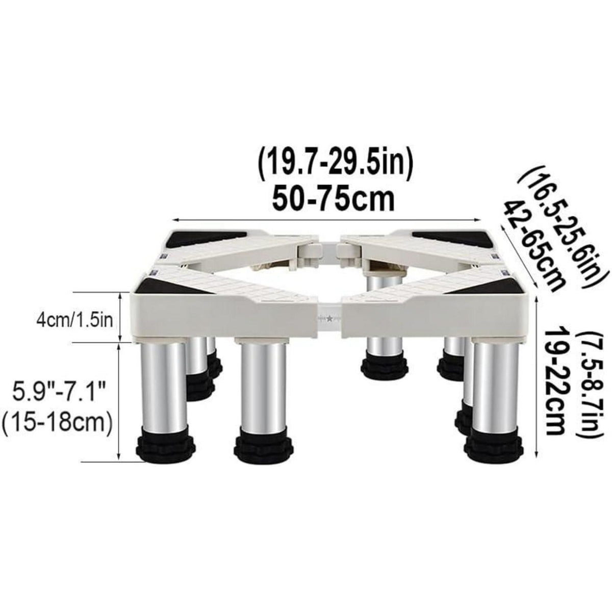 Waschmaschinen Podest verstellbar 10-25cm – Antivibrationsfuß