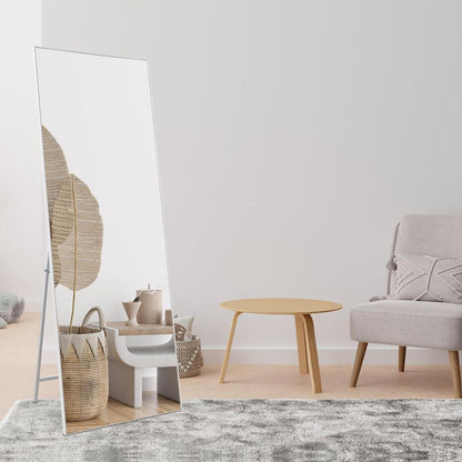 Großer Standspiegel 165x60cm mit weißem Rahmen – Ganzkörper Spiegel