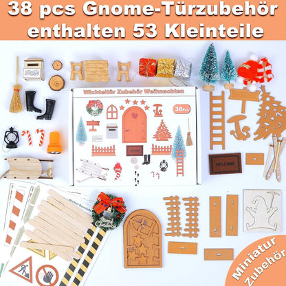 Weihnachtswichtel Tür Set Miniatur Elfentür Zubehör