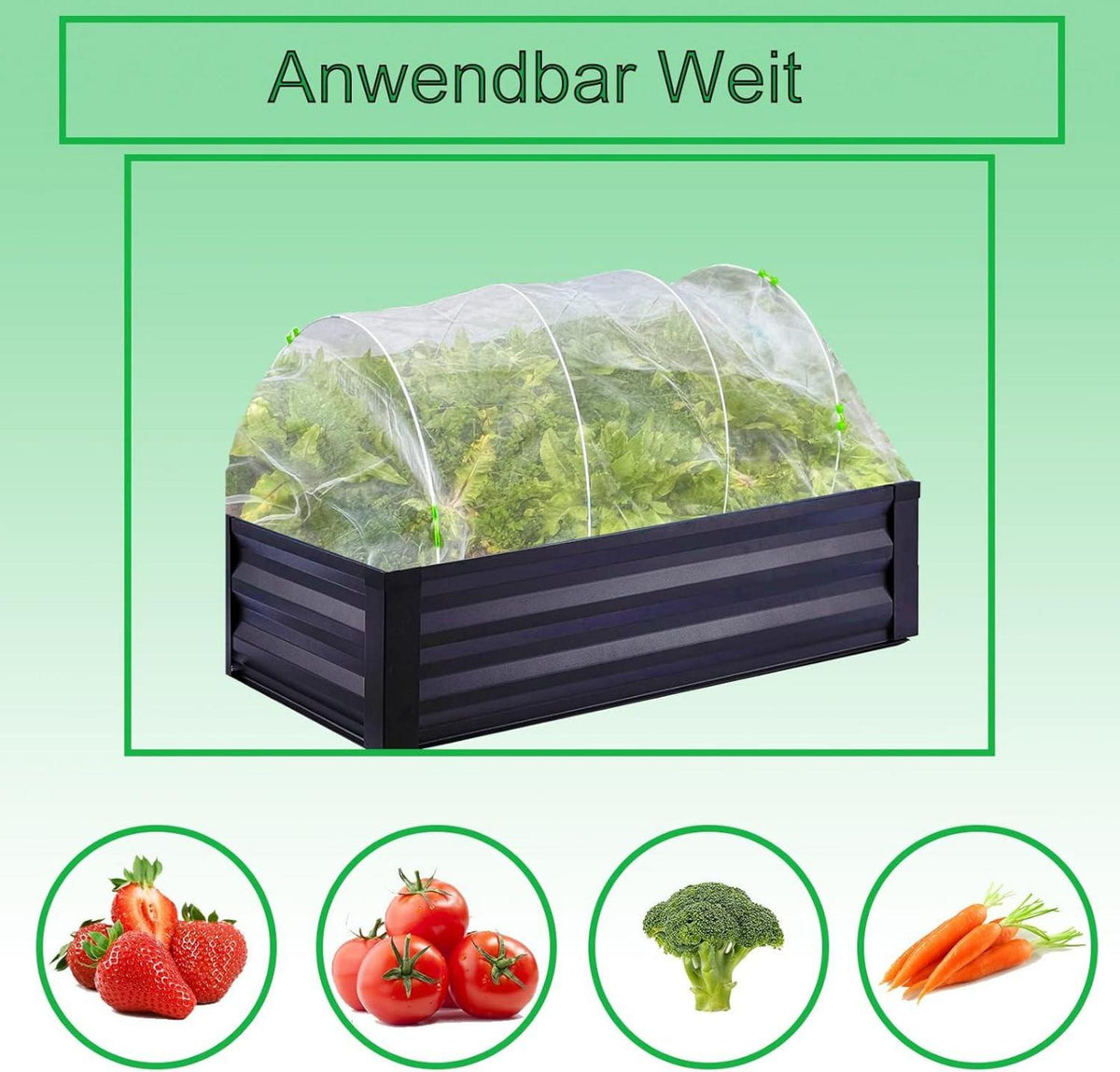 Gewächshausreifen Fiberglas 30Pcs, Folientunnel Gartenreifen Rostfrei Biegbar